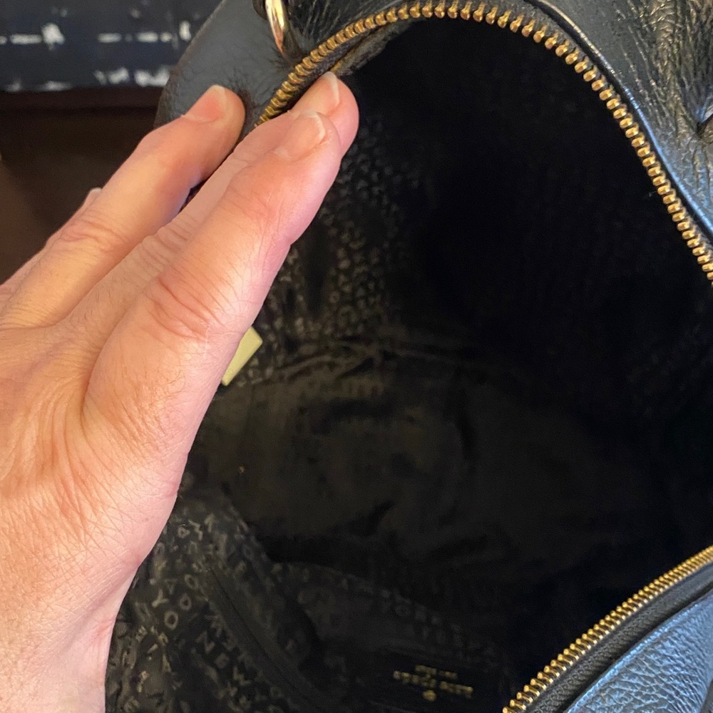 Authentic Kate Spade Black Pebbled Leather Backpack with Gold Hardware - Picture 4 of 8